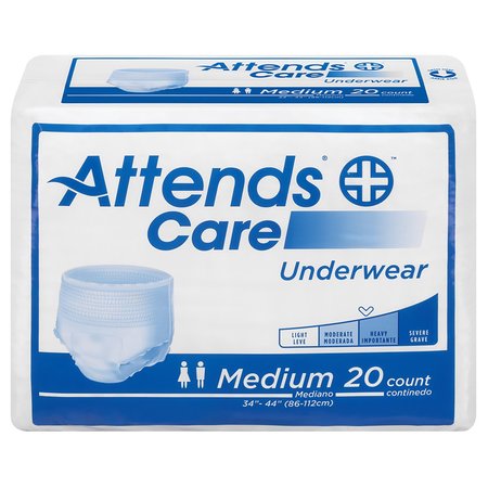 ATTENDS Disposable Underwear Regular, Moderate, PK 20 APV20
